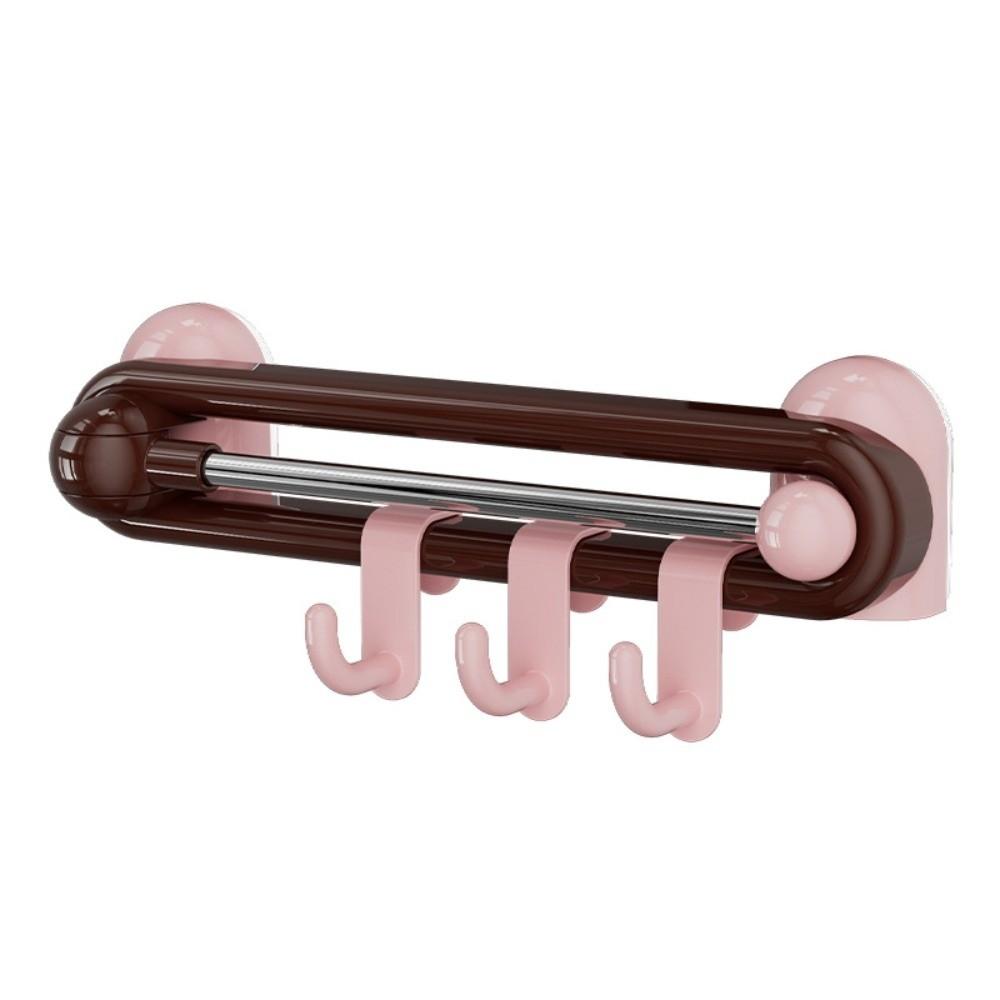 Wall Rotating Sliding Hooks Waterproof Plastic Wall Towel Hooks Space Saving Paste-on Kitchen Storage Hooks for Home