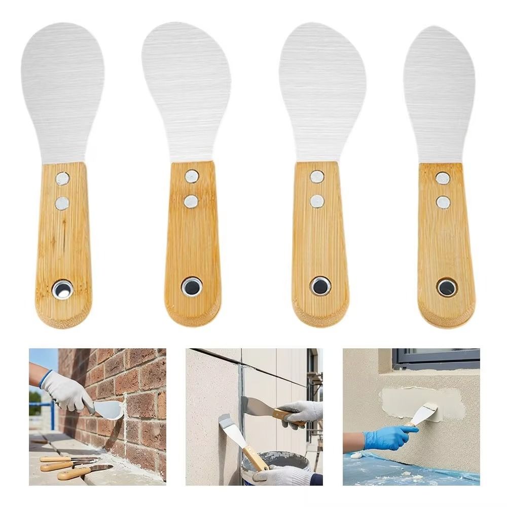 4Pcs High Hardness Stainless Steel Glue Scraper Thickened Sealant Remover Shovel  Home Improvement