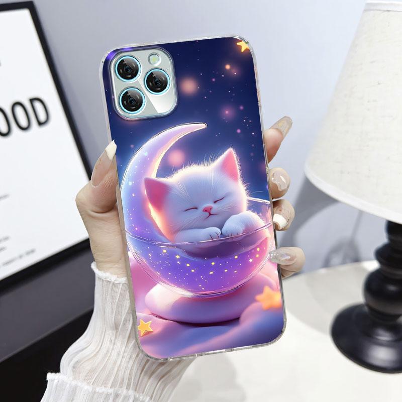 For Blackview A95 A100 A200 Pro A85 Case Protective Cover For Blackview A80S Marble Clear Soft Silicone Phone Case Cat Fundas