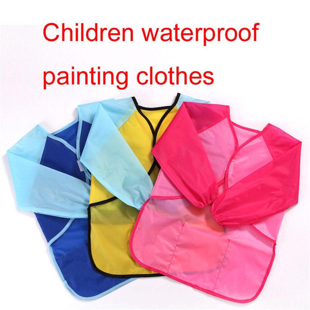 Baby Kitchen Craft Waterproof Kids Painting Apron Cooking Bib Art