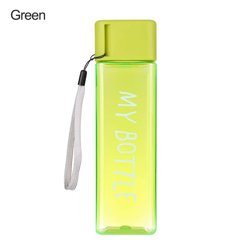 500ML Men Women Plastic Large Capacity Square Sports Water Bottle Coffee Juice Cup Drinking Cup