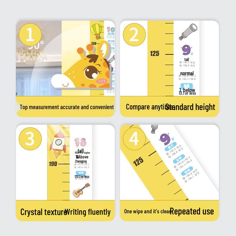 3D Giraffe EVA Magnetic Height Chart for Children's Room