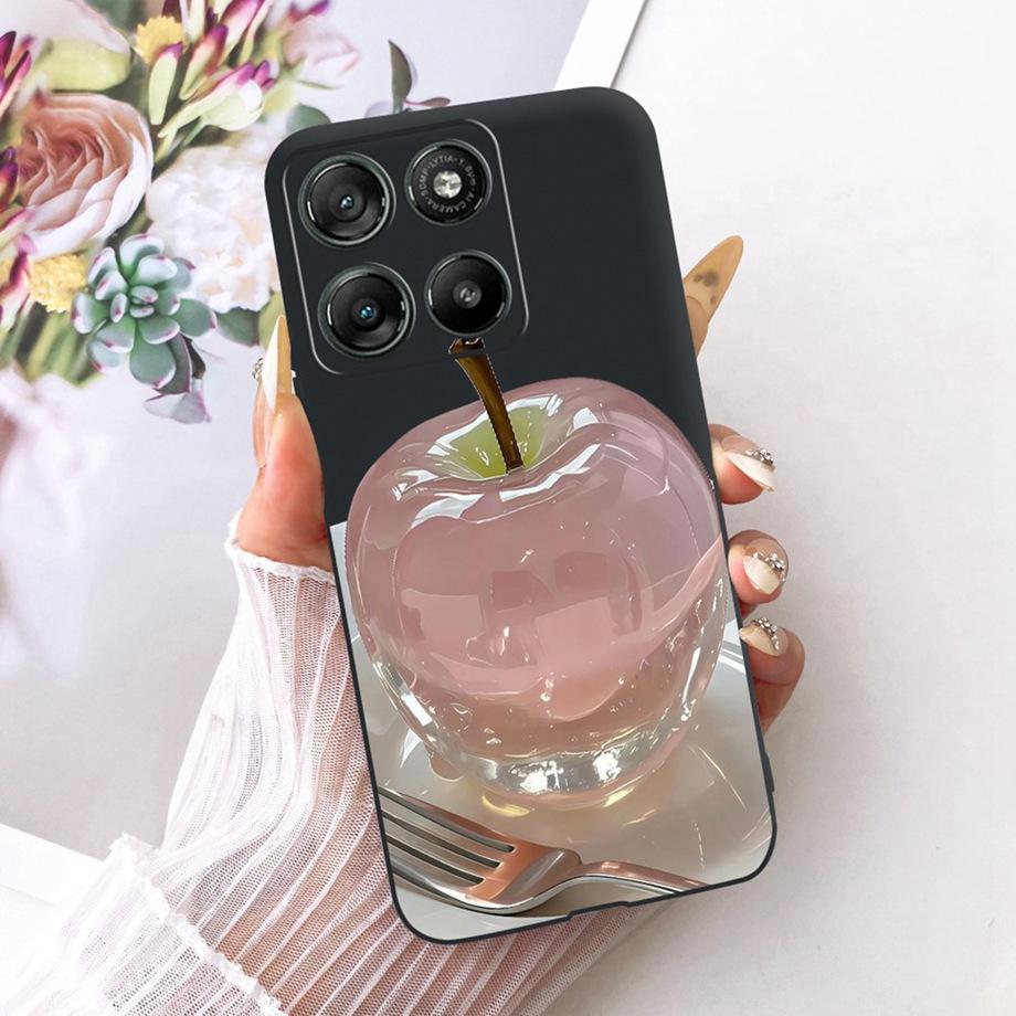 Чехол для телефона Motorola G77 5G Moto G67 5G Мягкий черный силиконовый чехол Бабочка Дракон Кот Цветочная живопись Бампер Funda