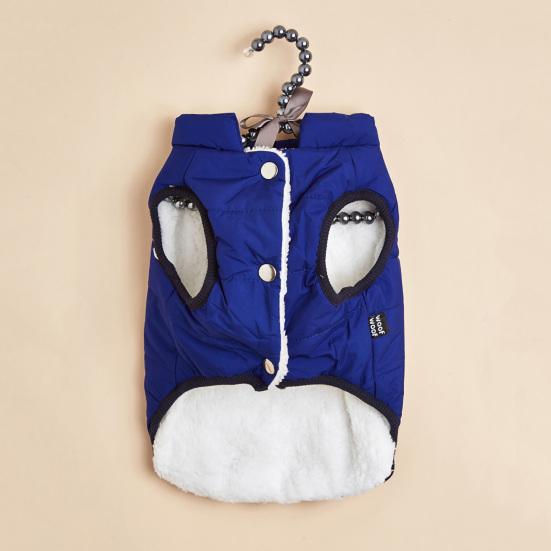 Пальто для домашних животных, однотонная ветрозащитная теплая одежда, жилет для собак, куртка для щенков