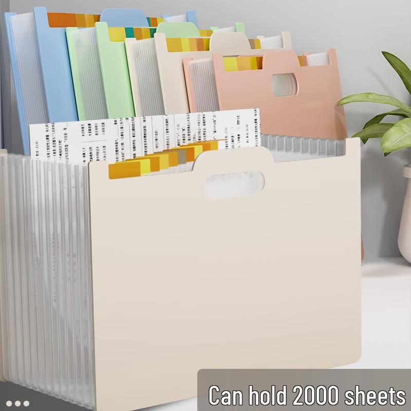 Папка-гармошка формата A4 с расширением - Настольный органайзер большой вместимости для студентов и офисного использования