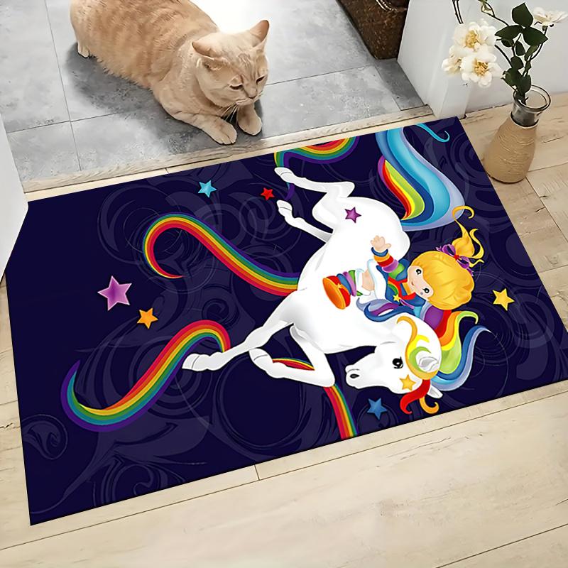 1Pc Rainbow Brite Adventure Carpet Rug Customizable Soft Washable Antislip Home Living Room Sofa Mats Personalized Rug 0917133