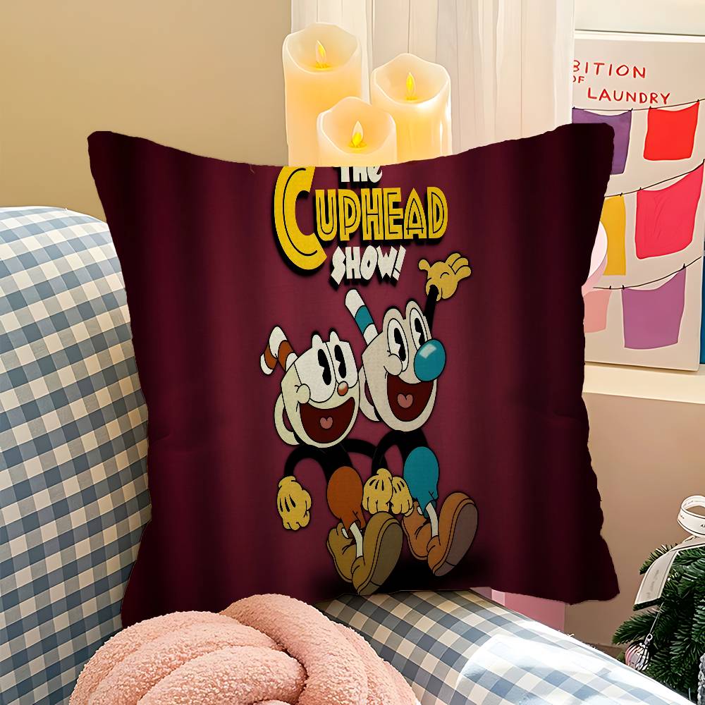 Cartoon Game CCuphead Personalized Pillow Cover Kids Bedroom Wild Party Decor Pillowcase kid Birthday shower Gift