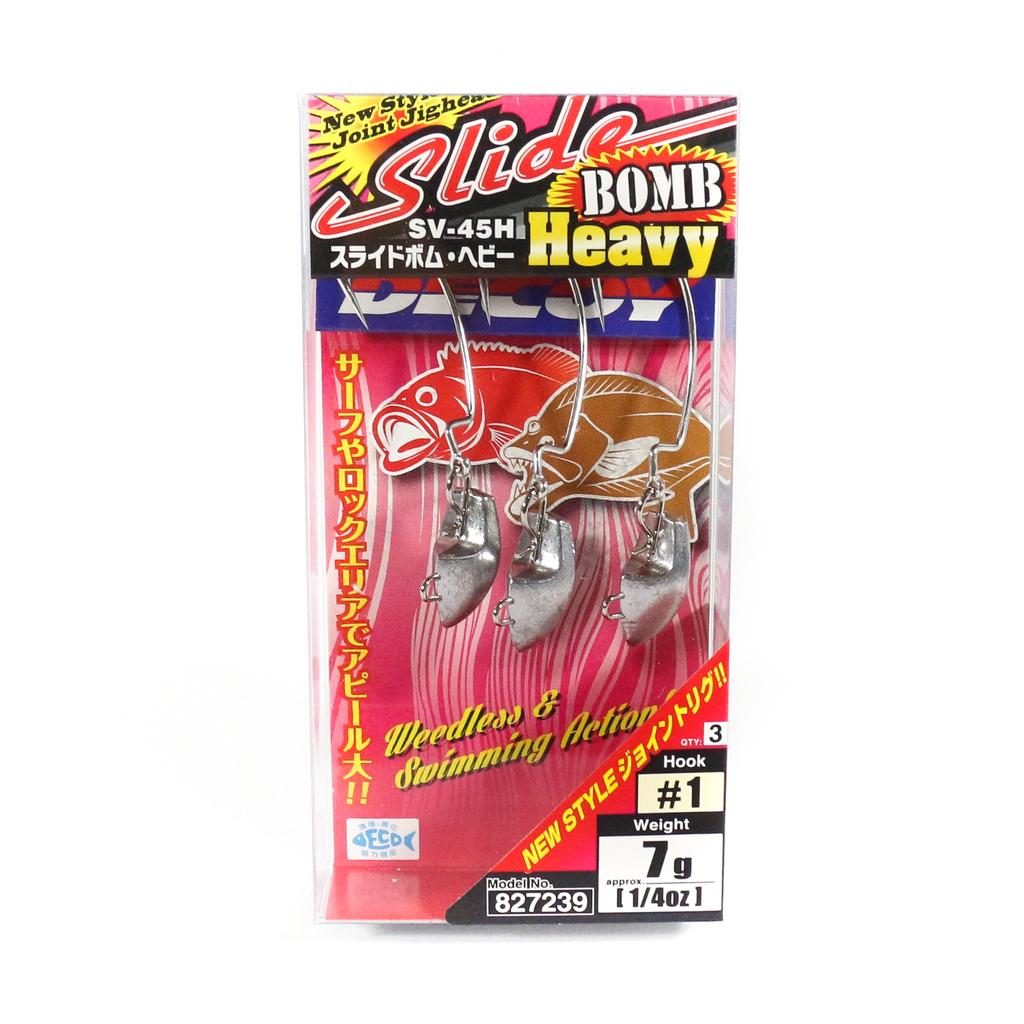 Decoy SV-45H Jig Head Slide Bomb Heavy Hook Size 1 , 7 Grams (7239)