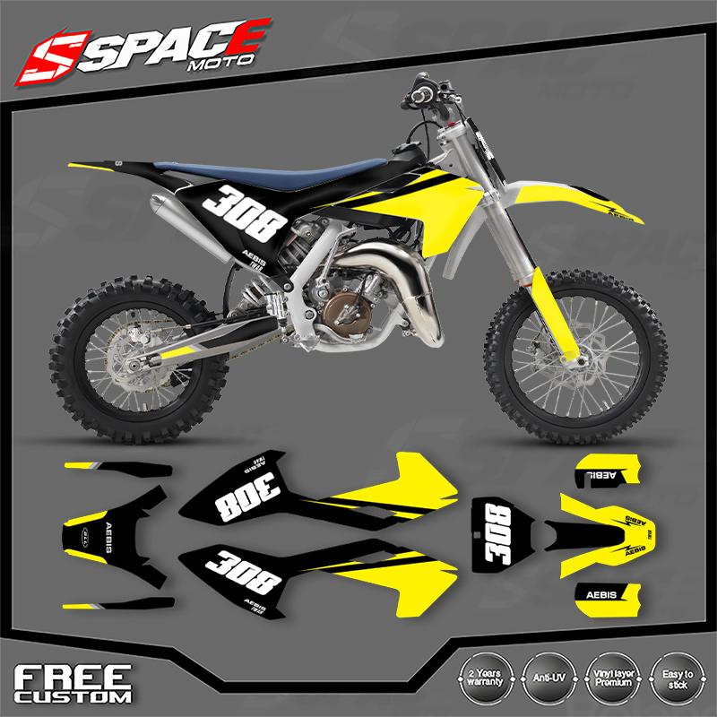 SPACE Motorcycle Fairing Graphics Background Decal for Husqvarna TC65 2016-2023 Stickers Kits Custom