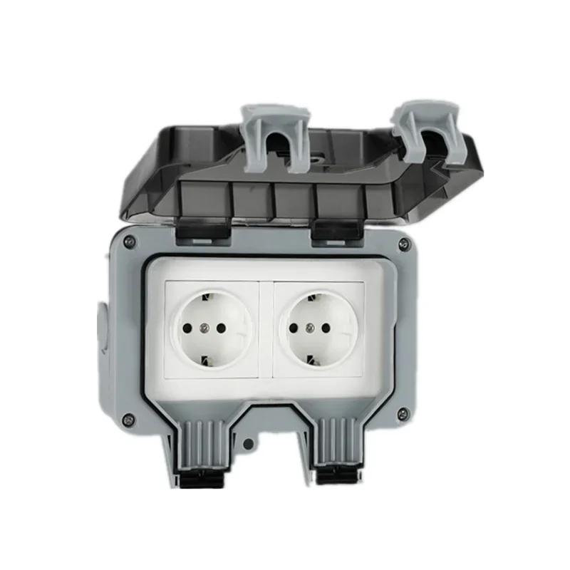 IP66 водонепроницаемая зарядная розетка ЕС водонепроницаемая брызгозащищенная наружная международная универсальная розетка, Южная Африка 15A розетка