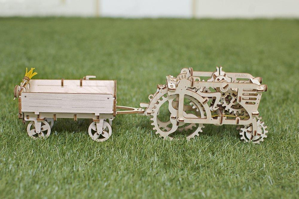 Build Your Own Tractor a 3D Puzzle by Officially Sold In Perfect for Interior Decoration Model, Rubber-Powered Ugears, Japan,