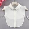 Versatile Fake Collar Women'S Shirt Decorative Collar Sweater Accessory Shirt Collar White Beaded Fake Collar