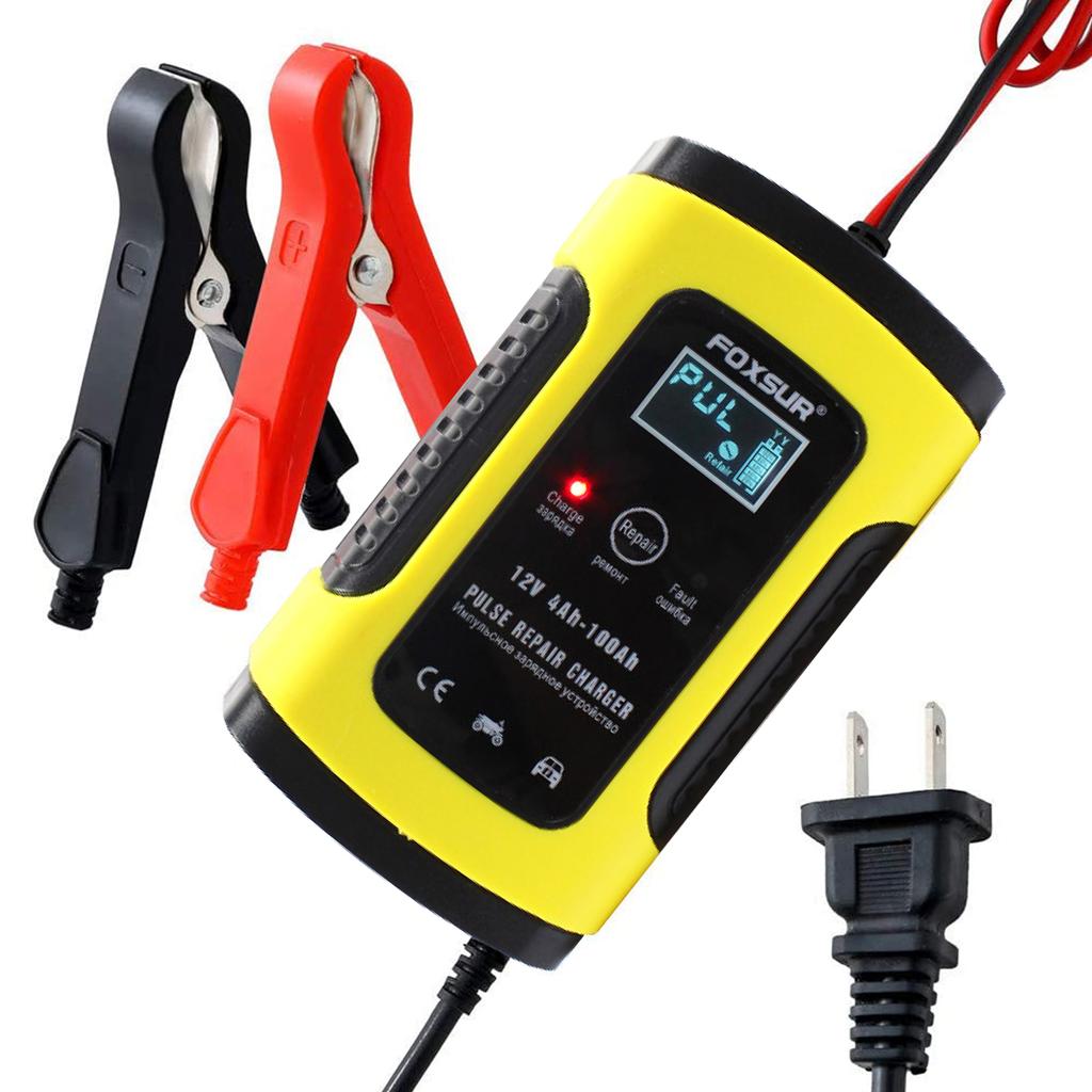 12V 5A Импульсное зарядное устройство для ремонта аккумулятора для автомобиля и мотоцикла AGM GEL WET свинцово-кислотный