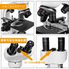 SVBONY SV605 Compound Binocular Biological Microscope with 80x-1600x High Magnification Wide Field of View, WF10X and WF20X Eyepieces, 4X, 10X, and