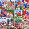 New 5D DIY Diamond Painting Flag Diamond Embroidery Flowers Scenery Cross Stitch Full Round Drill Home Decor Manual Gift