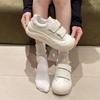 Velcro Versatile Little White Shoes Women's Summer New Round Head Lightweight Low-top Heightening Platform Sports Board Shoes