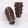 Medieval Knight PU Leather Arm Guards Viking Leather Gauntlet Wristband Renaissance Bracers Armband Wrist Guards Cosplay