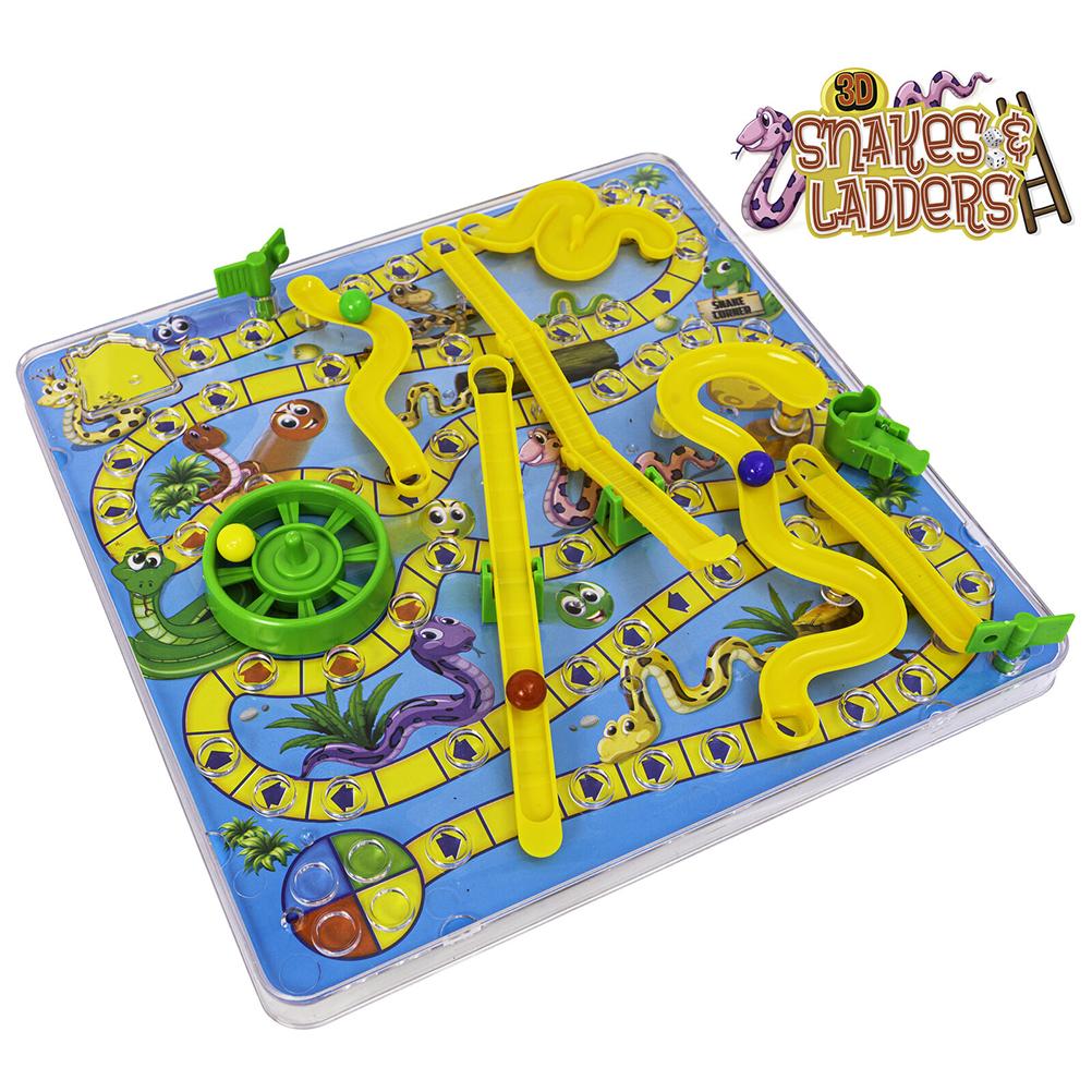 3D Snake Board Game Toy with Ladder Traditional Family Toy Fun Gift for Kids