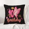 NEW pink trendy brand Cushion Cover Natural Linen Organic Fabric DoubleSided Printing Sofa Home Decor Breathable Bed Pillow