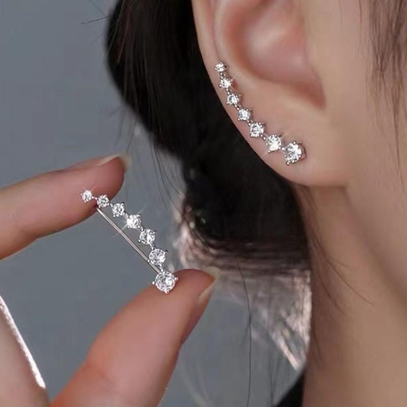 14K Gold Plated Exquisite Zircon Stud Earrings for Women Trendy Earring Party Jewelry Gifts