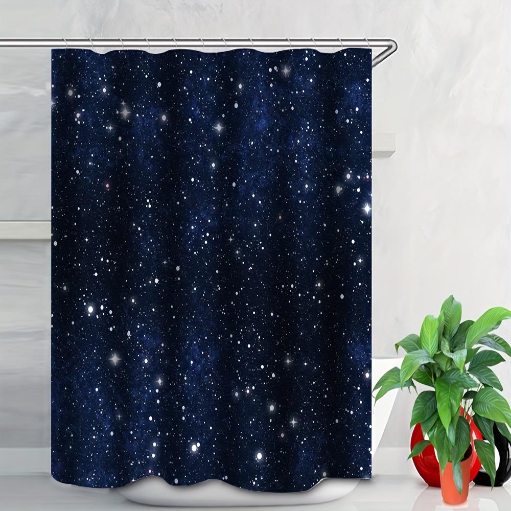 4 шт., красивая занавеска для душа со звездами и 12 крючками, нескользящий коврик для ванной комнаты, набор для декора ванной комнаты с накладкой на крышку унитаза и U-образным ковриком