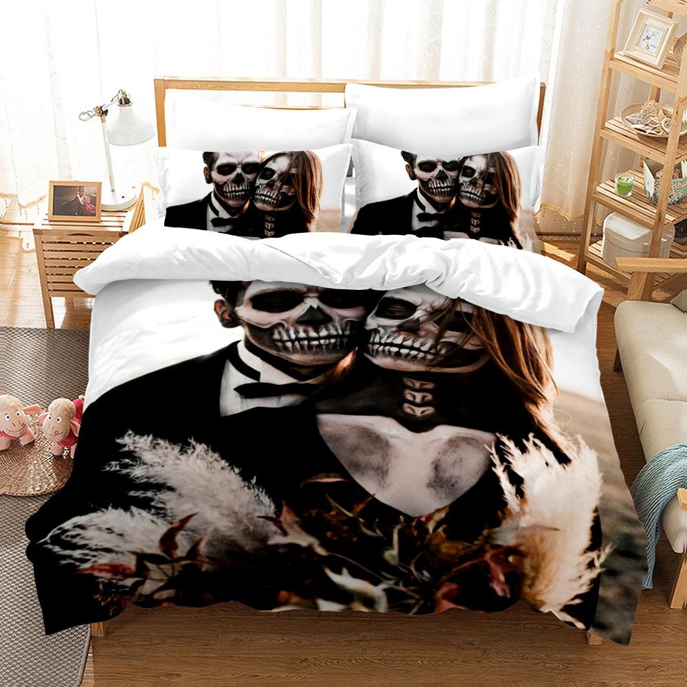 Sexy Beauty Skeleton Girl Bedding Set 3d Duvet Cover Polyester Comforter Cover Twin Queen King Single Size Luxury Fashion Gift