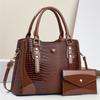 New Designer 2 Piece Set Handbags Luxury Leather Women Bag Large Capaity Lady Shoulder Bag Fashon Female Crossbody Bag