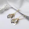 Long Hanging Earrings Triangular Dangle Earrings for Women Simple Personality Retro Fashion Style
