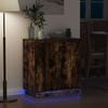 LED Sideboard Smoked Oak 71 x 34.5 x 75 cm Engineered Wood