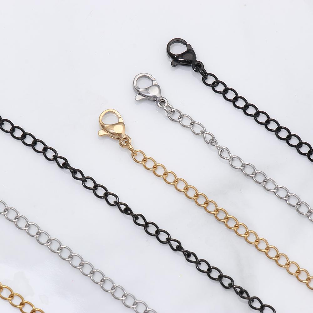 Серебристый Черный Удлинитель / Удлинитель Цепочки Безопасности DIY Ювелирные Аксессуары Ожерелье Браслет Замок-лобстер
