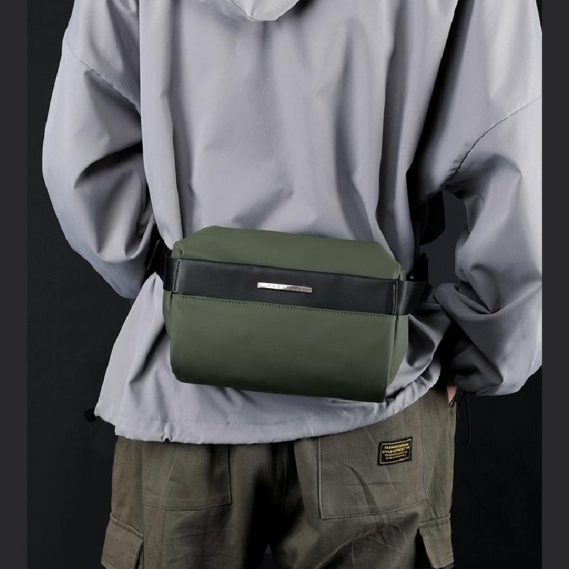 Fashion Solid Color Men Waist Packs 2022 New High Quality Waterproof Nylon Crossbody Bags Casual Sport Storage Chest Bag Pocket