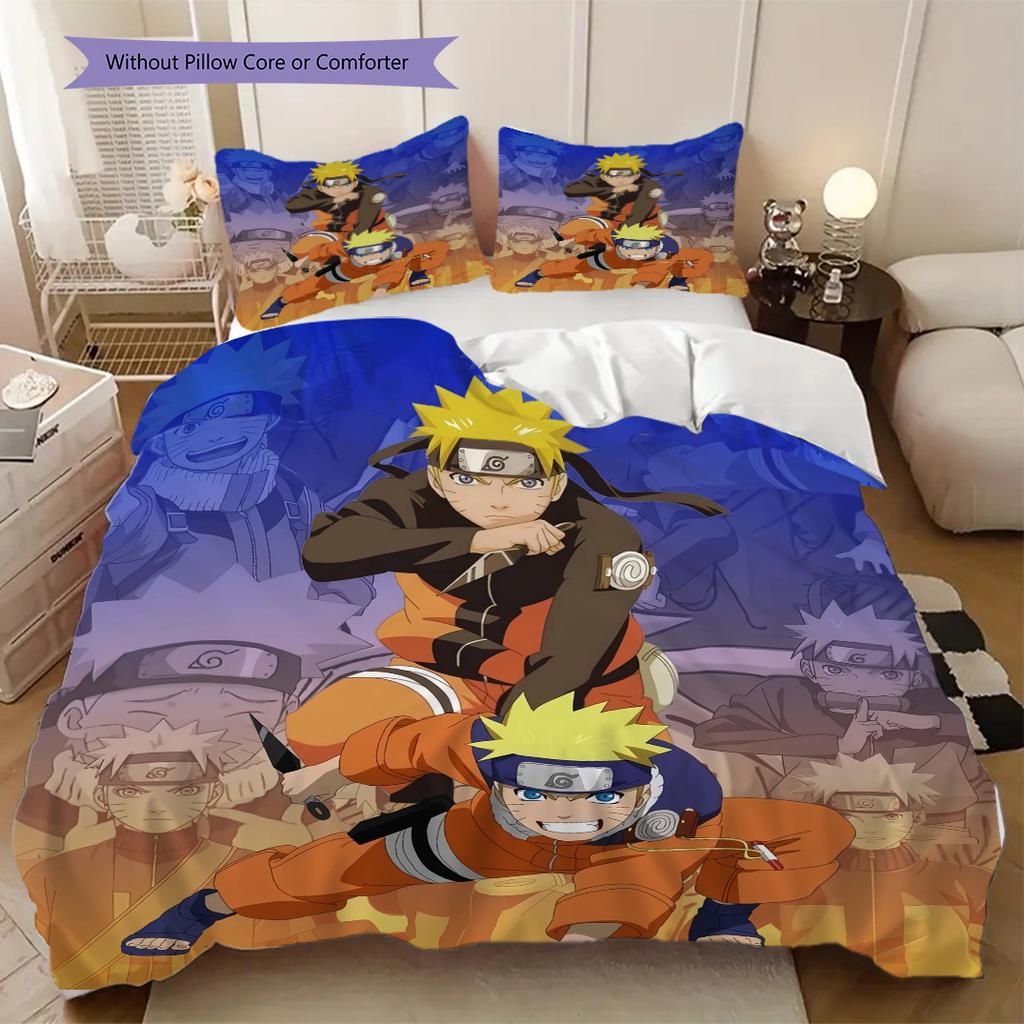 Anime-Naruto Soft and Comfortable Duvet Cover, Children's Bedding Set Gift, Extra Large Size, Various Sizes Available LXR45