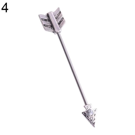 Ретро стрела промышленные леса бар ушной хрящ спираль штанга пирсинг ювелирные изделия