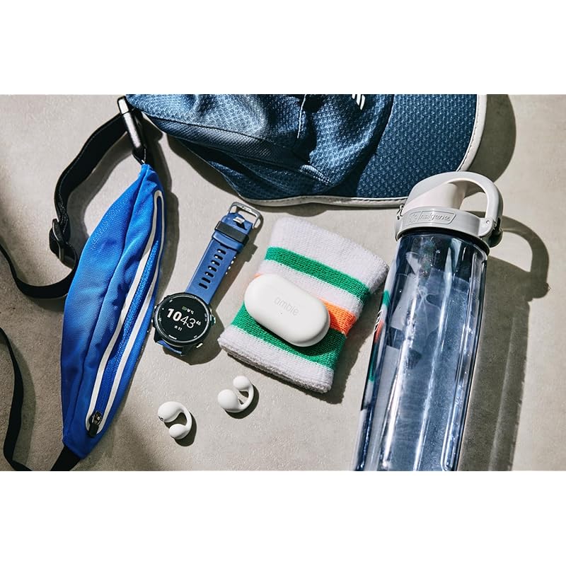 Наушники ambie sound AM-TW02 (Белый × Белый) Amby 2-го поколения Наушники для прослушивания музыки без затыкания ушей в открытом году Полностью беспроводные