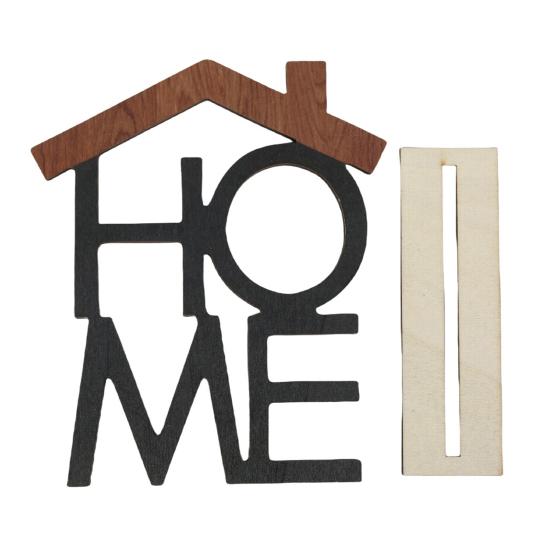 LOVE HOME Desktop Decoration with Base Room Home Office Living Wooden Table Centerpiece Hollow