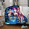 KPop Demon Hunters Theme Printed Blanket - Perfect for Couch, Bed, Travel & Outdoor Use | Machine Washable, Cozy & Durable.