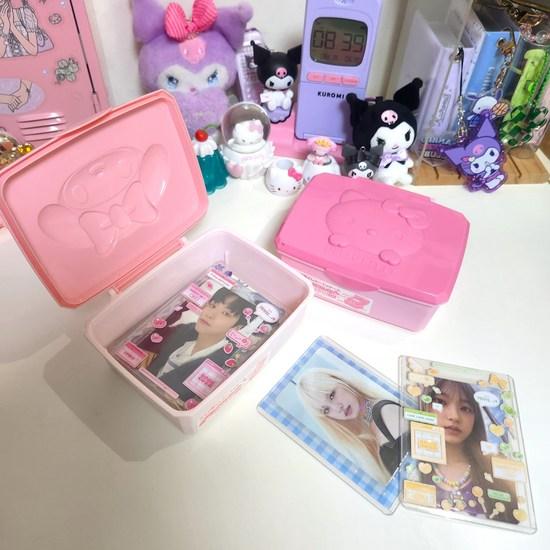Sanrio 2 Types My Melody Hello Kitty Storage Box, Small Box, Top Loader Storage Box, Accessory Storage Box, Wet Tissue Case