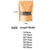 50pcs with Window Kraft Paper Self Sealing Bags Stand Up Food Storage Pouch  Business