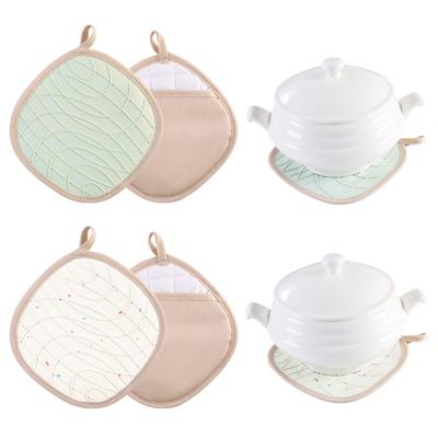 Силиконовые держатели для кастрюль с карманами, термостойкие подставки под горячее для кухни