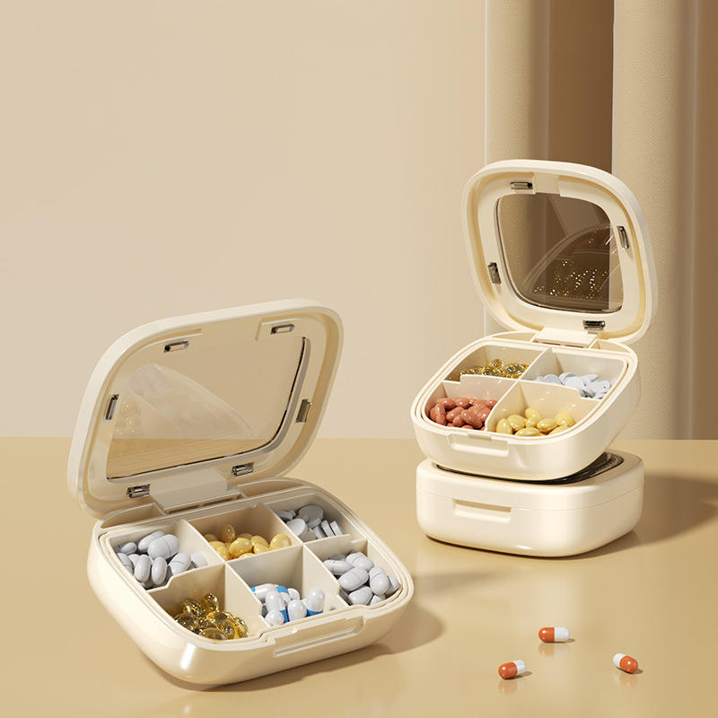 1PC Mini Portable Travel Medicine Box Tablet Partition Box Carry-On Daily Three Meals Weekly Seven Days Small Medicine Box S/L