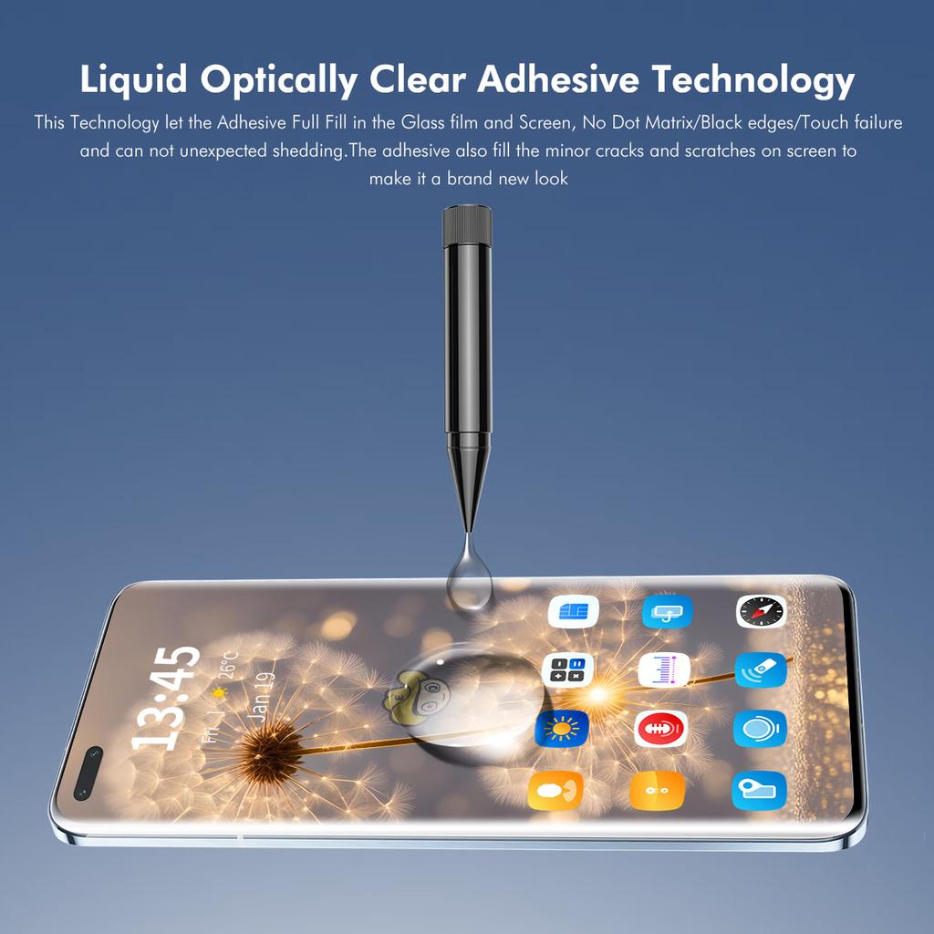 ENKAY HAT PRINCE Защитная пленка для экрана для Huawei Nova 11 Pro/11 Ultra, изогнутая УФ, с чувствительным касанием, прозрачная пленка, поддержка разблокировки по отпечатку пальца