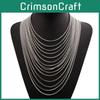 Vintage Handmade Multilayer Fringe Necklace Sweater Chain For Office Or Party