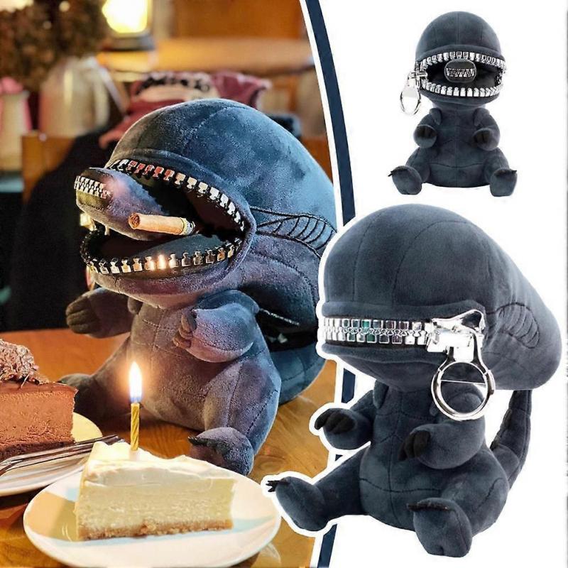 Плюшевая игрушка Ксеноморф с молнией на рту, мультяшные плюшевые куклы, мягкие набивные плюшевые игрушки