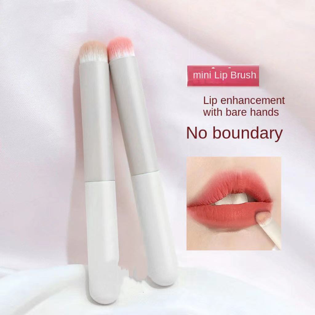 1 PC Portable Round Head Mini Lip Brush Carry Lid Lipstick Brush Concealer Brush Girl Lip Gloss Smudge Makeup Brush  