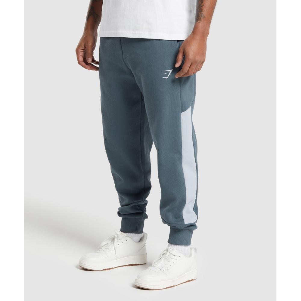 Gymshark Pique Joggers Titanium Blue Fresh Blue A6a6t Ucwg