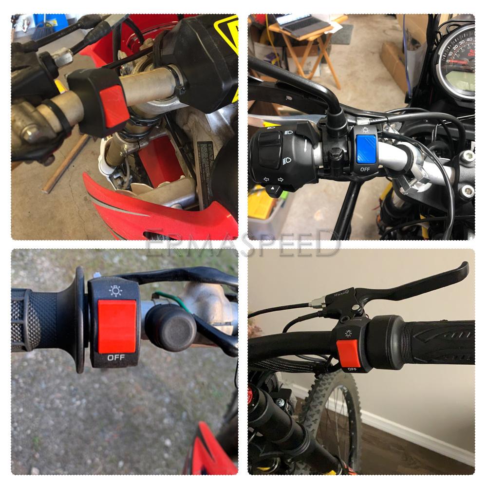 Тумблер на руль мотоцикла, 5 шт., 7/8 дюйма, переключатель включения/выключения фар для U5 U7 U2, светодиодные фары для скутера