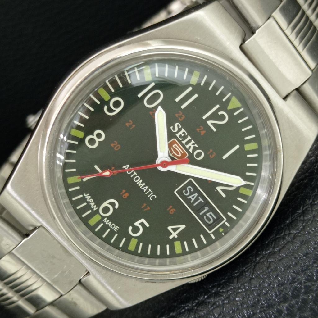 ОРИГИНАЛЬНЫЕ ВИНТАЖНЫЕ МУЖСКИЕ ЧАСЫ SEIKO 5 AUTOMATIC ЯПОНИЯ ЗЕЛЕНЫЙ ЦВЕТ ЦИФЕРБЛАТ a708595-1