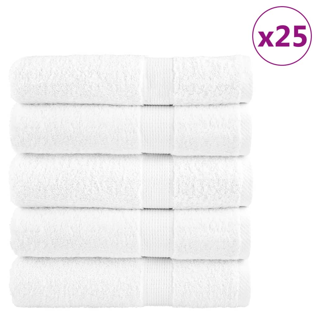 Vidaxl Ręczniki Premium Solund, 25 Szt., Białe, 70X140 Cm, 600 G/Cm²