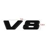FCUI6 3D Chrome Black V8 Logo Letters Car Fender Emblem Badge Sticker For Mercedes Benz AMG GL ML SL 500 220 C63 S500 V8 Accessories