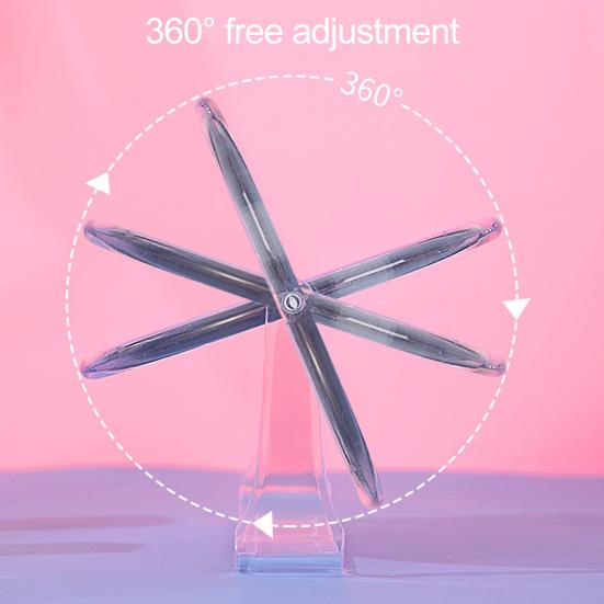 Зеркало для макияжа с увеличением 1/5/7X, двухстороннее, вращающееся на 360 градусов, портативное, круглое, акриловое, настольное, с увеличением, для мужчин и женщин